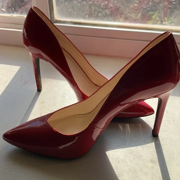 Bright Red Jessica Simpson High Heels - Picture 6 of 7